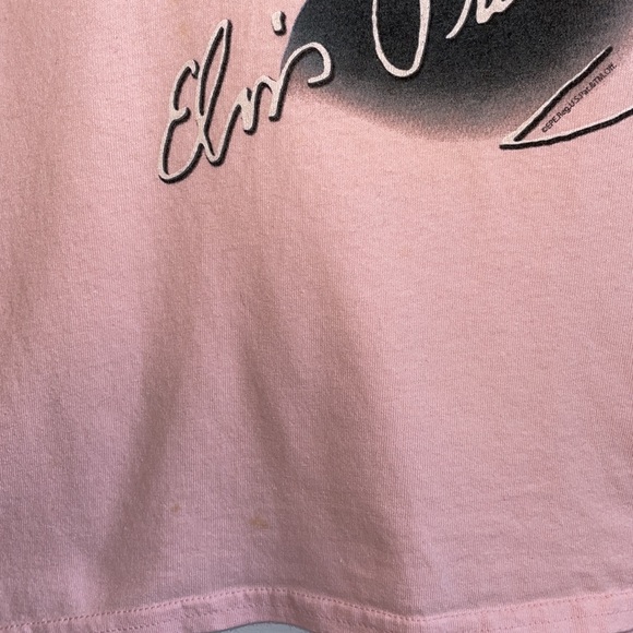 Vintage Elvis Graphic Pink T-shirt S/M - Picture 3 of 7